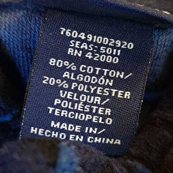 Basic Editions Women's Velour Jacket Blue Cotton Full Zip Pockets M New - Picture 7 of 7